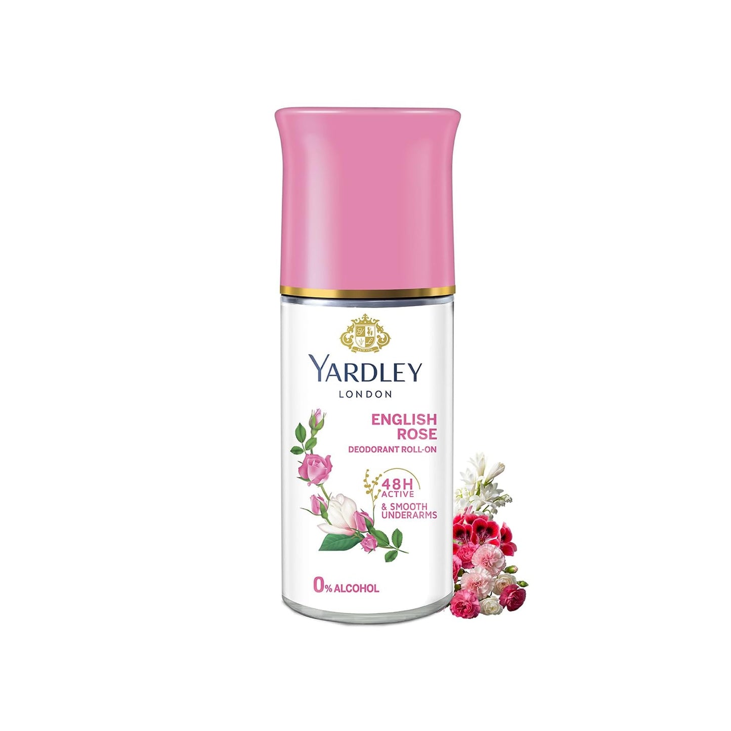 Yardley London English Rose Anti-Perspirant Deodorant Roll-On - 48-Hour Active - Alcohol-Free - 1.7oz (50ml) Beauty and Personal Care Yardley