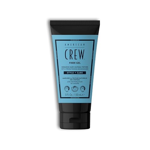 AMERICAN CREW Fiber Gel, Texturizing & Strengthening Formula with Bond Builder, Medium Hold & Natural Finish for Short to Medium Hair, 5 fl oz Beauty & Personal Care AMERICAN CREW