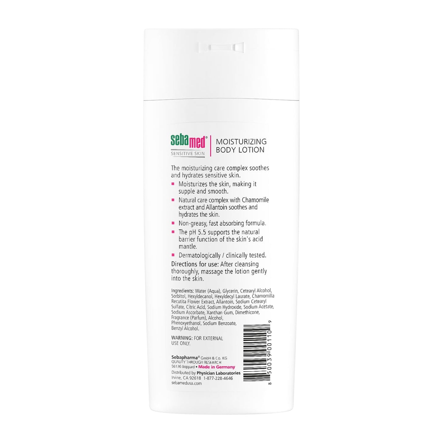 Sebamed Moisturizing Body Lotion for Sensitive Skin pH 5.5 Hypoallergenic Naturally Soothes and Moisturizes 6.8 Fluid Ounces (200 Milliliters) Beauty & Personal Care SEBAMED