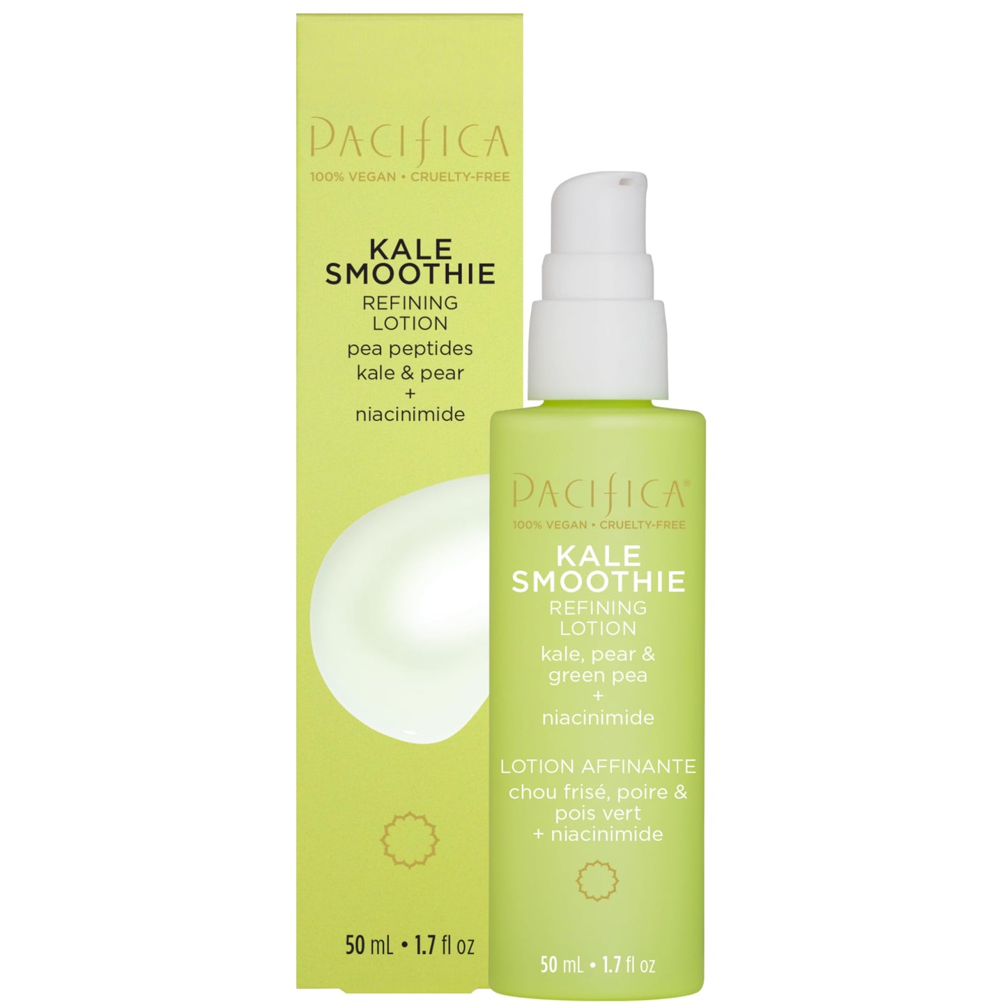 Pacifica Kale Smoothie Face Lotion, Refining Skincare, Face Moisturizer, Niacinamide, Vitamin C and E, Minimize Pores, Face Serum, For All Skin Types Beauty & Personal Care Pacifica