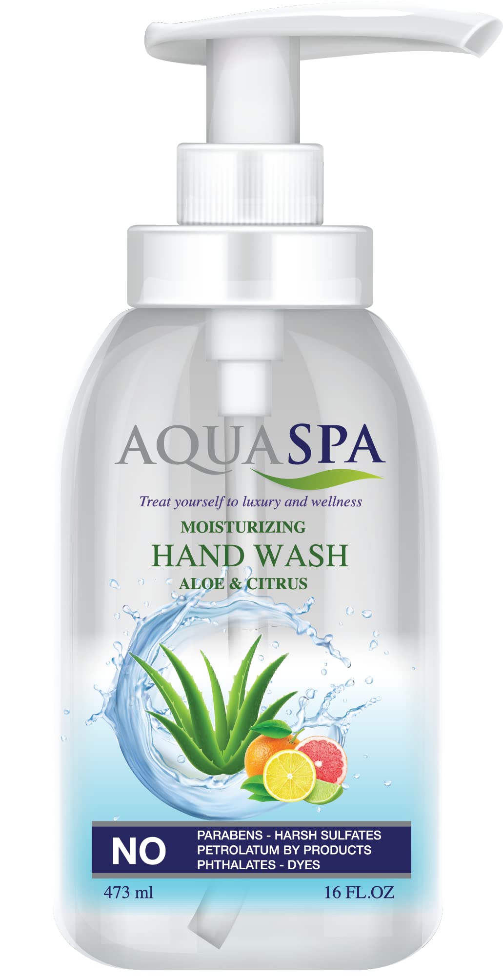AQUA SPA Hand Wash Citrus Aloe Vera 16 Oz Beauty & Personal Care Aqua Spa