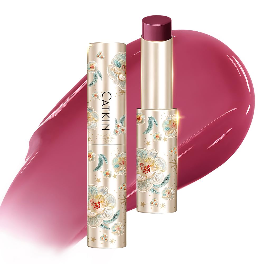 CATKIN Glossy Lip Balm Ultra Hydating Glow Lip Tinted Jelly Plump Melting Balm Shea Butter Repair Soothing For Dry Lips Dewy Finished 0.12 oz C03 Beauty and Personal Care Catkin Default Title