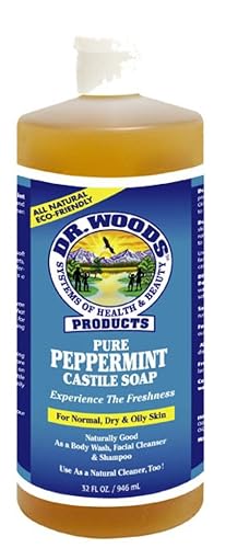 Dr. Woods Pure Peppermint Castile Soap, 32-Ounce (Pack of 12) Beauty & Personal Care Dr. Woods