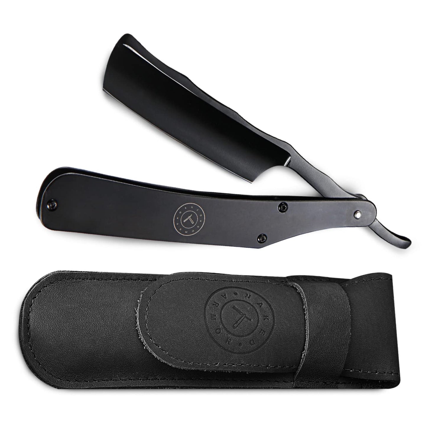 Naked Armor Lancelot Black Stainless Steel Straight Razor?Shave Ready Straight Edge Razor, Stainless Steel, Barber Approved Straight Razors Beauty and Personal Care Naked Armor