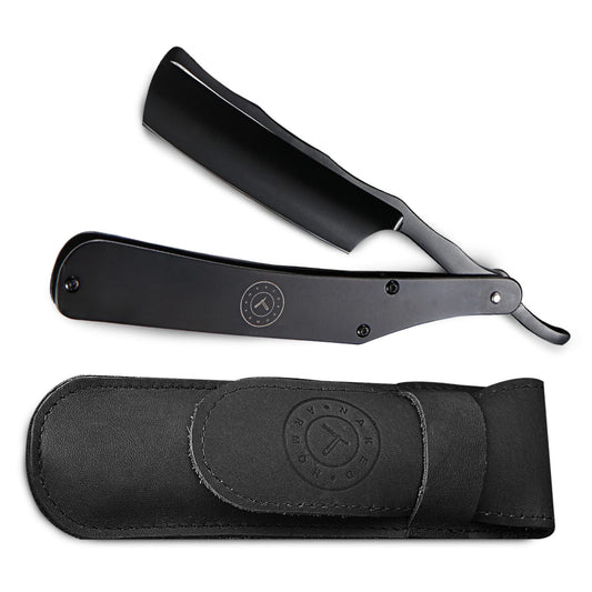 Naked Armor Lancelot Black Stainless Steel Straight Razor?Shave Ready Straight Edge Razor, Stainless Steel, Barber Approved Straight Razors Beauty and Personal Care Naked Armor