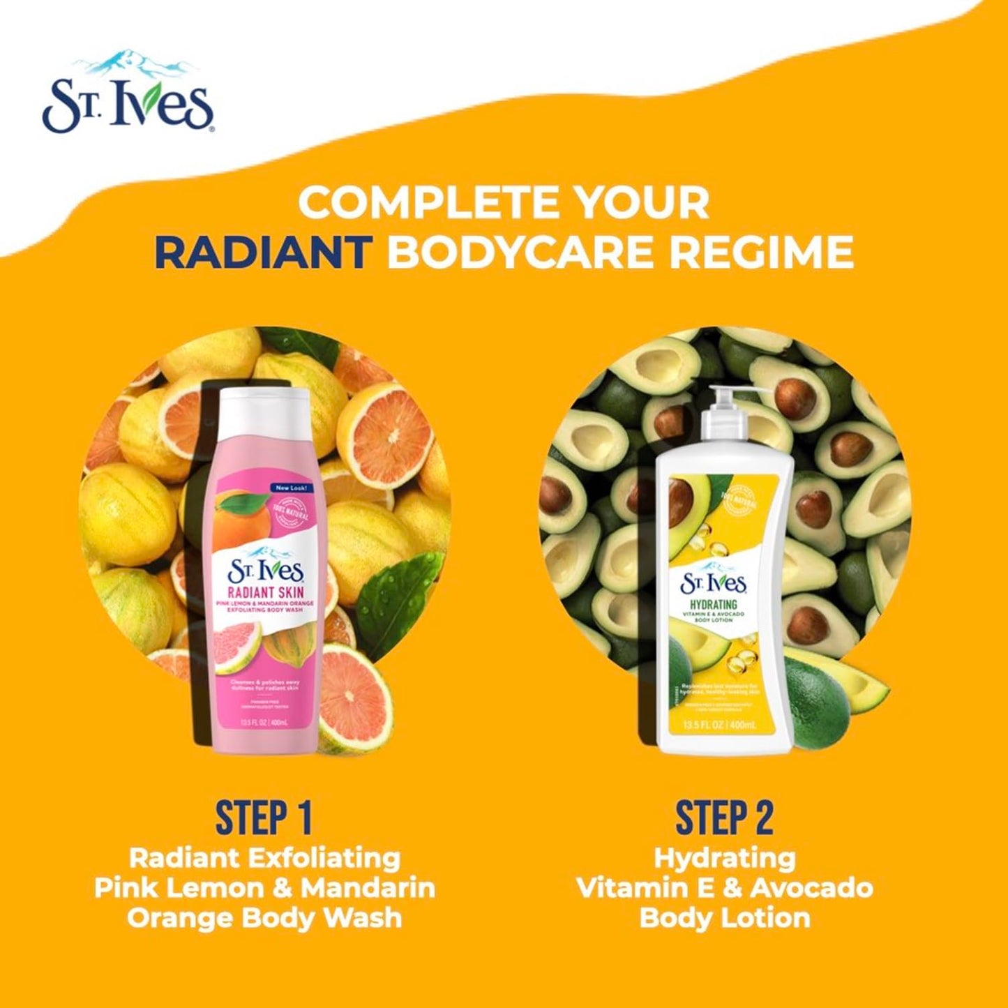 St. Ives Hydrating Hand & Body Lotion Moisturizer for Dry Skin Vitamin E & Avocado Made with 100% Natural Moisturizers 21 oz Beauty & Personal Care St. Ives
