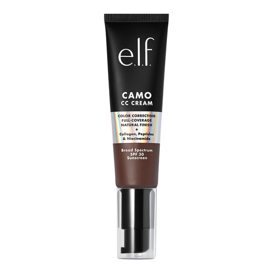 e.l.f. Camo CC Cream, SPF 30 Color-Correcting Medium-To-Full Coverage Face Foundation, Delivers An Airbrushed Finish, Vegan , Rich 640 W Beauty & Personal Care e.l.f.