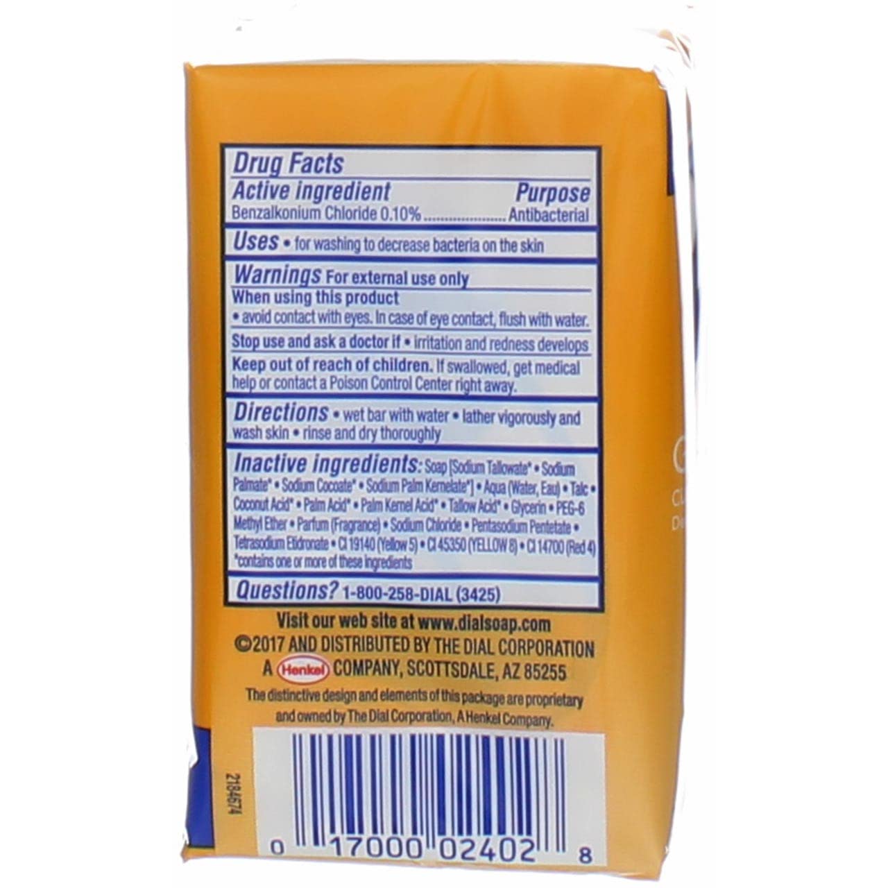 Dial Bar Soap Gold 4 Ounce 3 Count Advanced Clean Antibacterial Beauty & Personal Care Dial