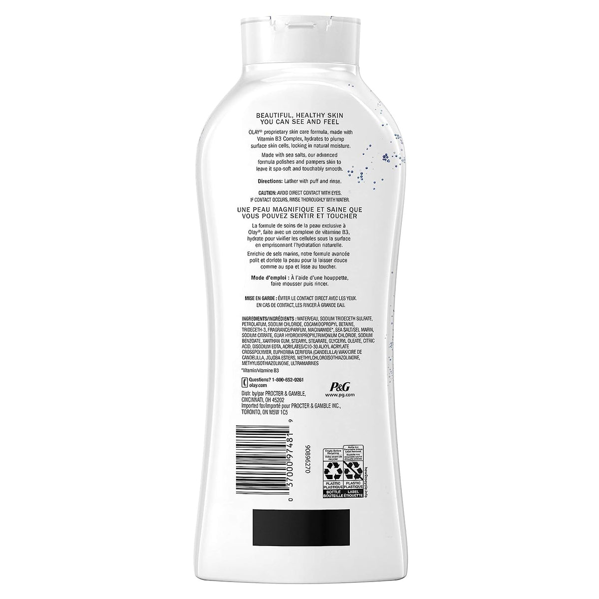 Olay Daily Exfoliating with Sea Salts Body Wash, 22 Fl Oz (Pack of 1) Beauty & Personal Care Olay