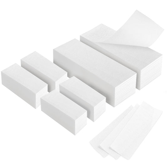 600-Count Non Woven Wax Strips, 2 Size Body and Facial Epilating Wax Strips Paper for Hair Removal, Beauty Waxing Strips for Leg Face Chest Back Beauty and Personal Care EWVVSS Default Title
