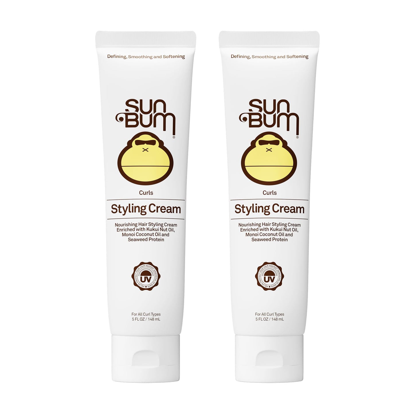 Sun Bum Curls and Waves Styling Cream For Curly Hair | Curl Defining Cream | Frizz Control | Paraben Free | Sulfate Free | 5 Ounce | 2 Count Beauty & Personal Care Sun Bum
