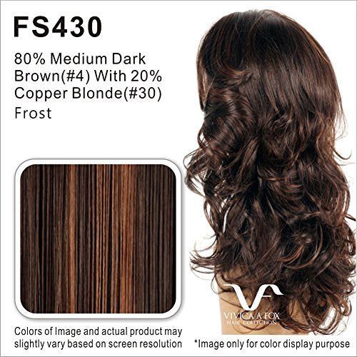Vivica A. Fox HW370-V Synthetic Fiber, 3/4 Half Wig in Color FS430