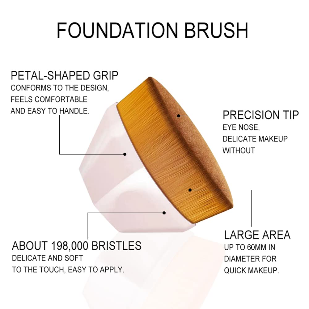Brochas De Maquillaje, Flat Top Kabuki Hexagon Foundation Brush, Brochas De Maquillaje Con Tapa Plana Magic Brochas Para Base De Maquillaje Makeup Beauty & Personal Care Tyemp