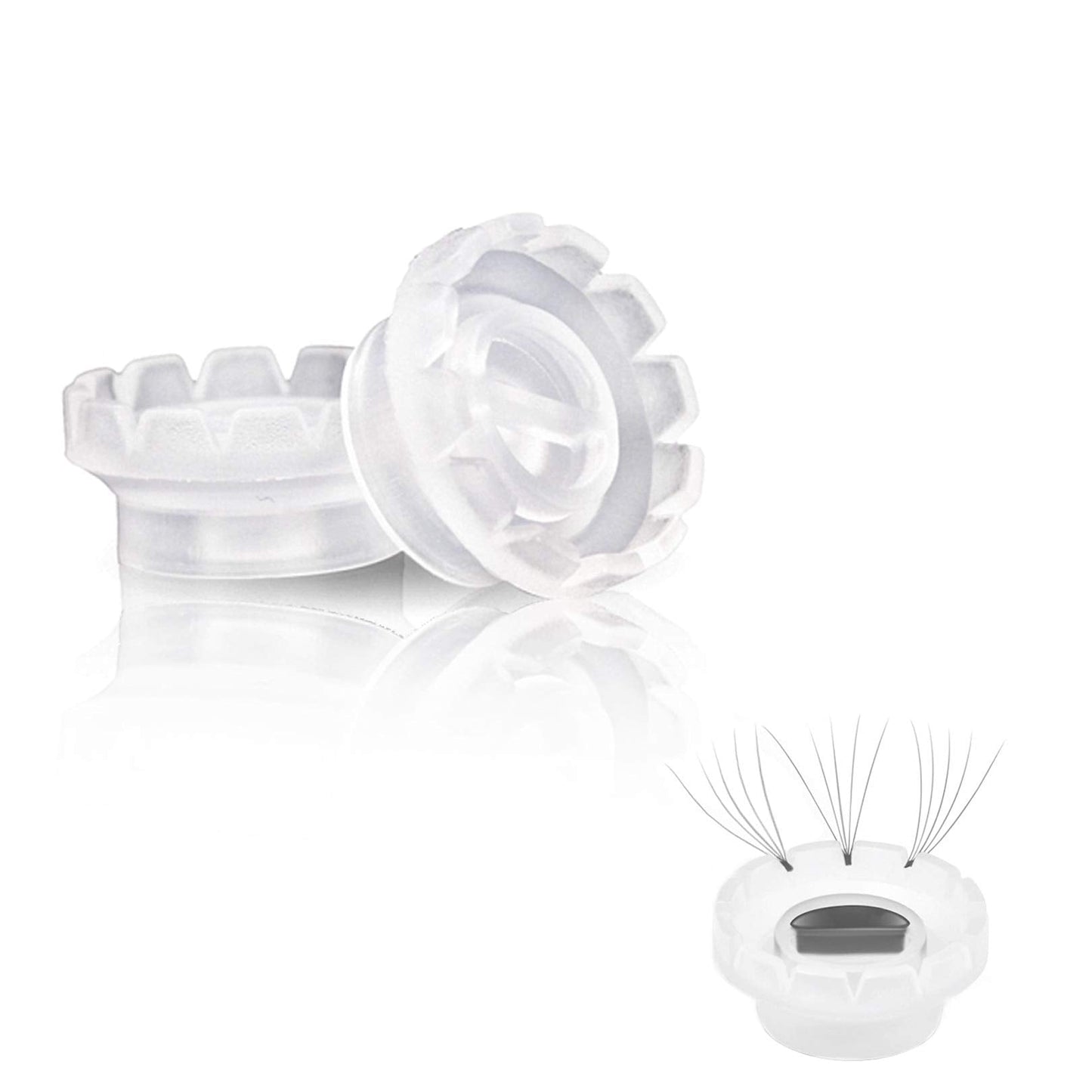 Mulutoo 400 Pcs Eyelashes Extension Volume Lashes Fan Blossom Cups,Quick Blossom Cup,Glue Holder and Lash Organizer Tool,for Eyelash Grafting, Nail Beauty & Personal Care Mulutoo