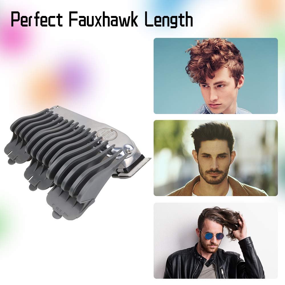 CR8GR8 Hair Clipper Guards, 3 Count - Includes NO.10, NO.12, NO.16 - Fits Most Wahl Clippers, 1.5 inch & 1.25 inch & 2 inch, Gray