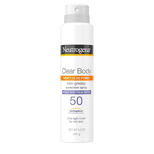 Neutrogena Clear Body SPF 50 Sunscreen Spray, Broad Spectrum UVA/UVB Sun Protection, Water-Resistant, Non-Comedogenic, Lightweight Body Sunscreen Beauty & Personal Care Neutrogena