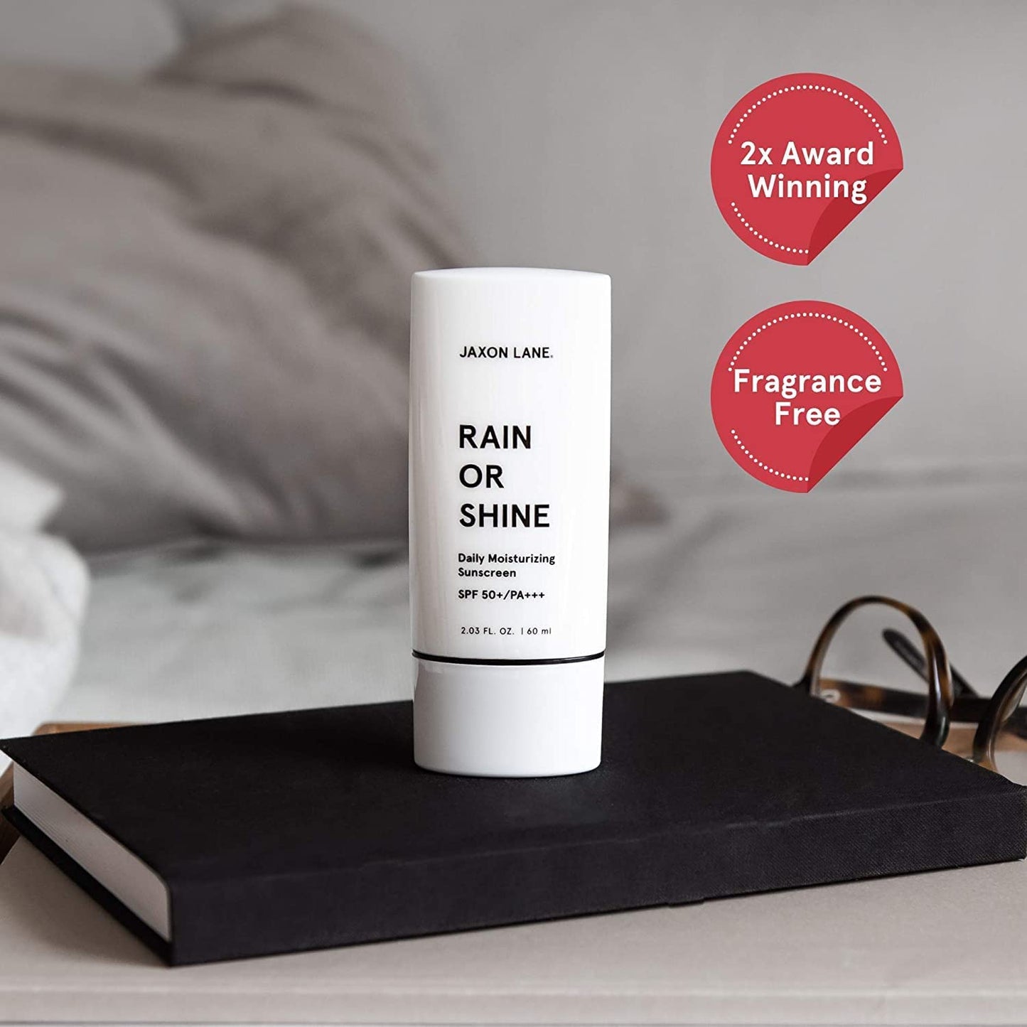 RAIN OR SHINE Anti Aging Face Sunscreen SPF 50 for Clear Skin with Green Tea, Hyaluronic Acid, Vitamin E Oil, Ginseng Extract, Licorice Root - SPF Beauty & Personal Care JAXON LANE