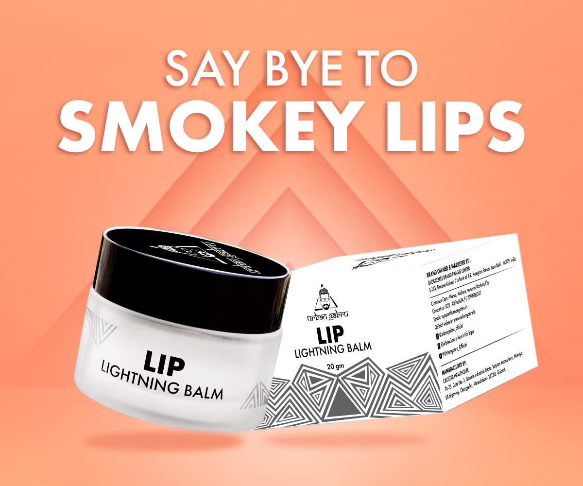 UrbanGabru Lip Balm For Lightening & Brightening Dark Lips With Shea Butter, Beeswax & Vitamin-E (Lip Balm) 20g - Pink Beauty and Personal Care urbangabru