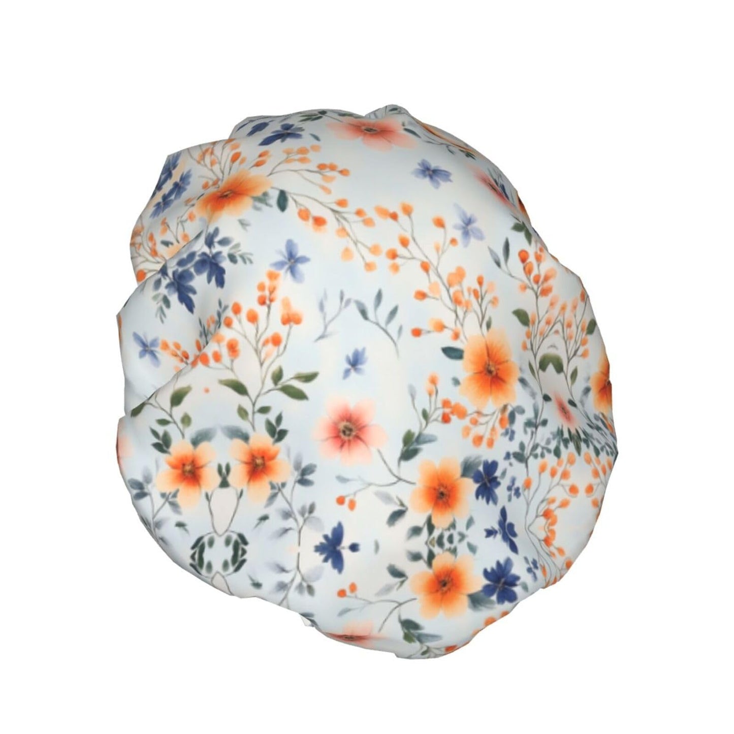 Bedbliss Flowers Print Shower Cap, Waterproof Reusable Bath Caps For Women Hair, Double Layers Elastic Shower Hat Hair Protection Beauty and Personal Care Bedbliss