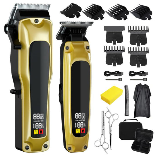 Professional Hair Clippers for Men Cordless Trimmers Kit with LED Display 3 Gears 7 Guide Combs Electric Beard Trimmer for Kid Beards Haircut Grooming Beauty and Personal Care GLESVOWIO