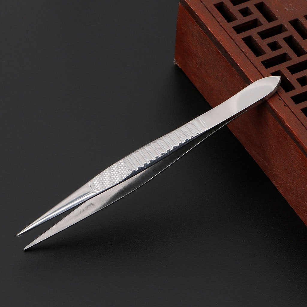 kobeIeen Professional Straight Fine Point Tweezers for Eyelash Extension Stainless Steel Beauty and Personal Care kobeIeen
