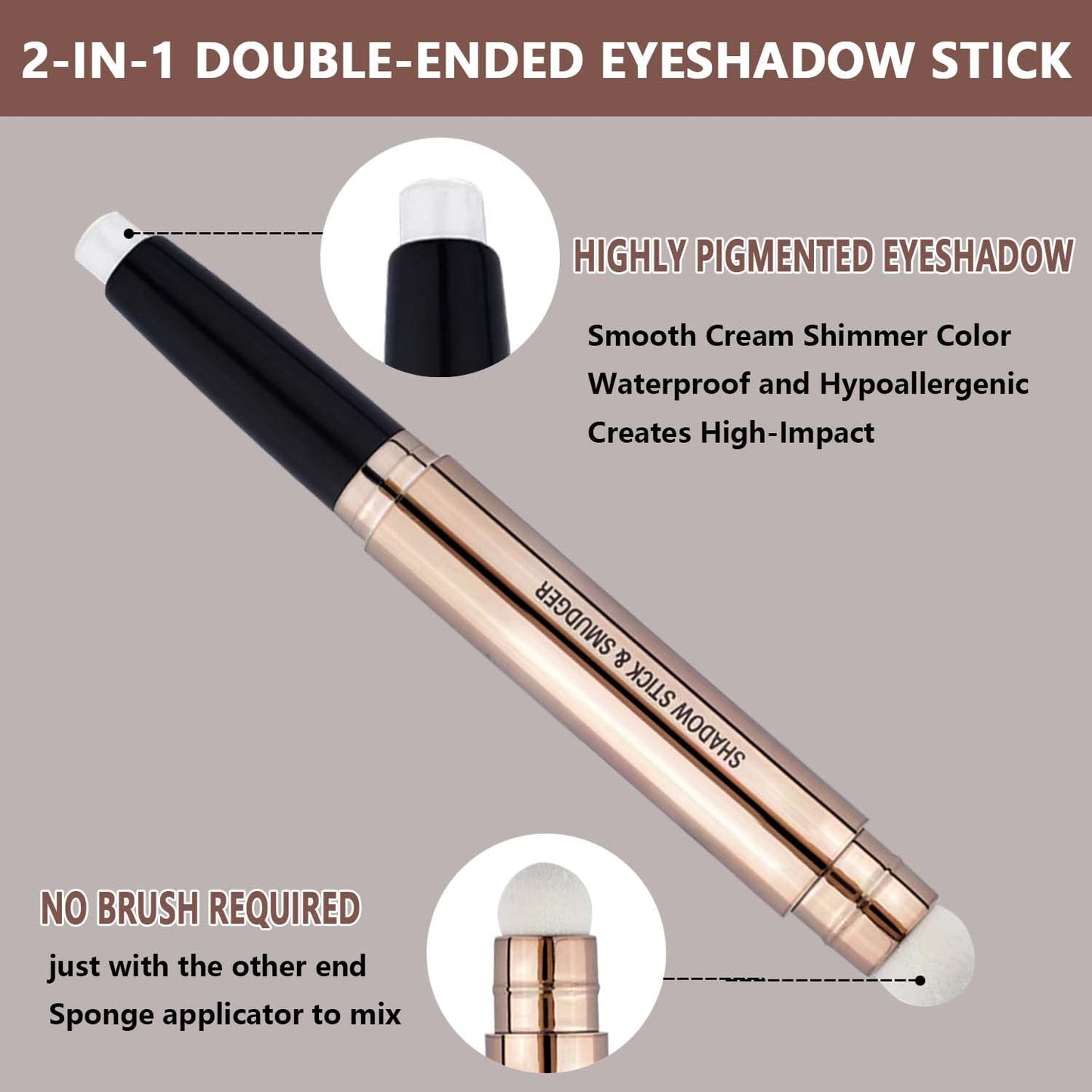 Daeuwiutr White Eyeshadow Stick Makeup?Cream Shimmer Smooth Glitter Eye Shadow Pencil Base Primer Palette, Waterproof Long Lasting EyeShadow Pen White Beauty & Personal Care Daeuwiutr