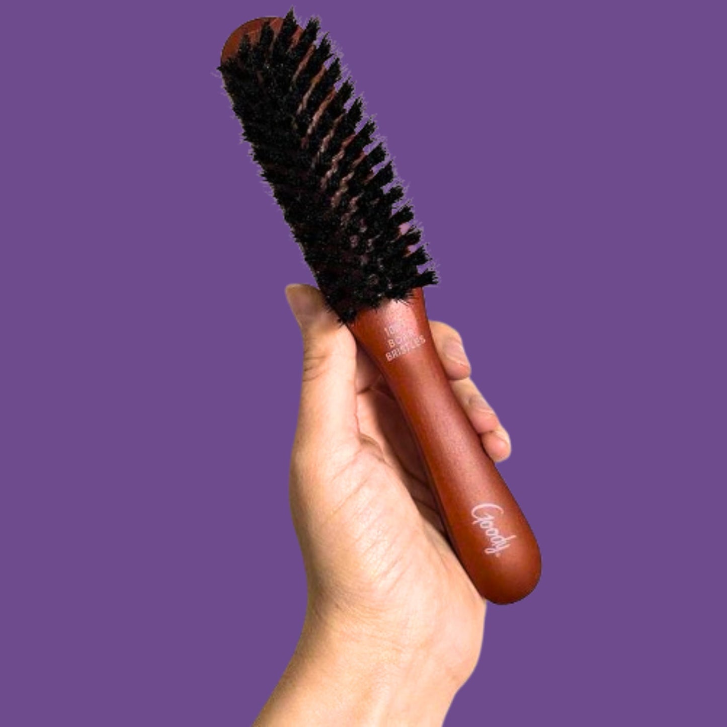 Goody Smooth and Sleek Wood Styling Brush with Natural Boar Bristles, Flyaway Free Finish, For All Hair Types, Brown, 1CT Beauty & Personal Care GOODY