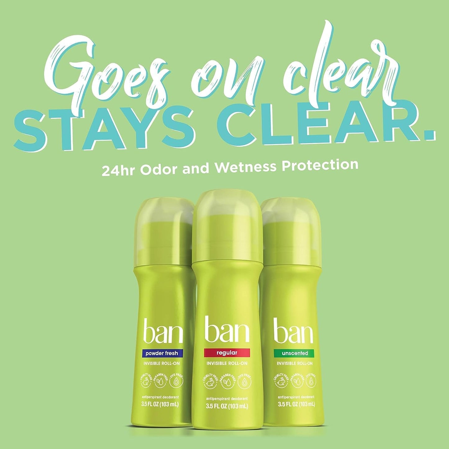 Ban R/O Unscnted R Size 3.5z Ban Unscented Roll On Beauty and Personal Care Ban