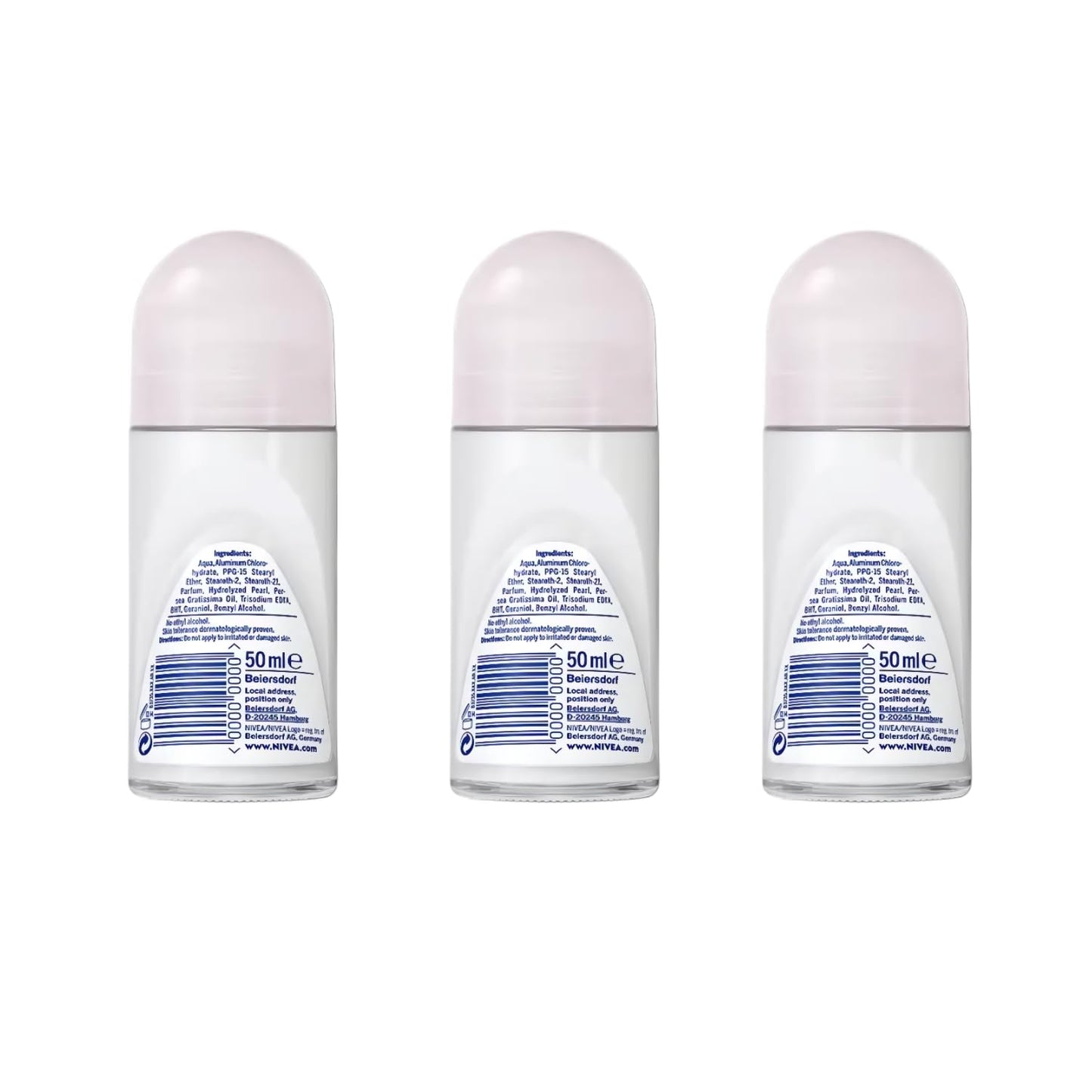 NIVEA Anti-Perspirant Deodorant Roll-On Pearl & Beauty 50ml - Long-Lasting Freshness, Smooth Skin, 48H Sweat & Odor Protection, Gentle Formula Beauty and Personal Care NIVEA