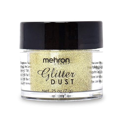 Mehron Makeup Paradise Glitter FX | Professional Cosmetic for Makeup & Art | Vibrant & Shimmering Loose Glitter .25 oz (7 g) (Gold) Beauty & Personal Care Mehron