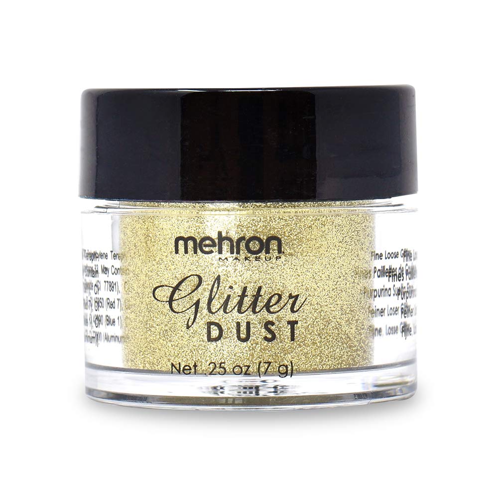 Mehron Makeup Paradise Glitter FX | Professional Cosmetic for Makeup & Art | Vibrant & Shimmering Loose Glitter .25 oz (7 g) (Gold) Beauty & Personal Care Mehron