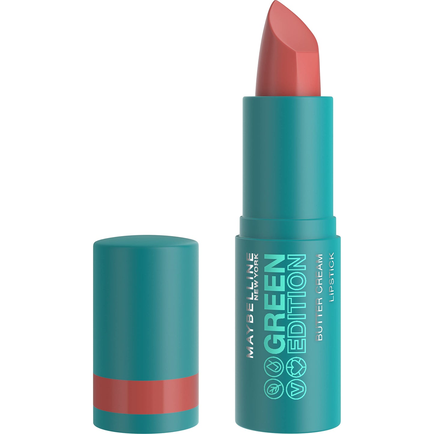 Maybelline Green Edition Butter Cream High-Pigment Bullet Lipstick, Shore, Coral Nude, 0.12 oz Beauty & Personal Care MAYBELLINE