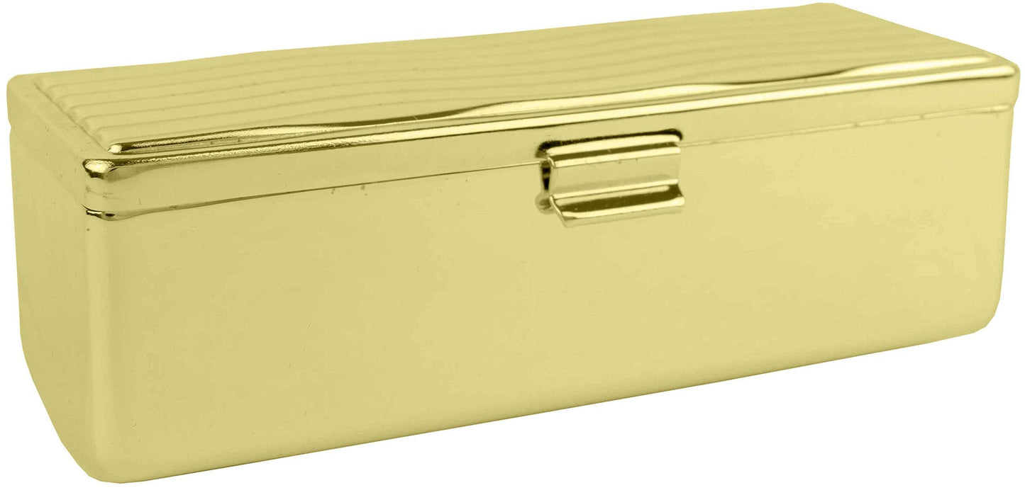 Stephanie Imports Set of 2 Rectangular Vintage Lipstick Cases With Glass Mirror (Gold Wave) Beauty & Personal Care Stephanie Imports