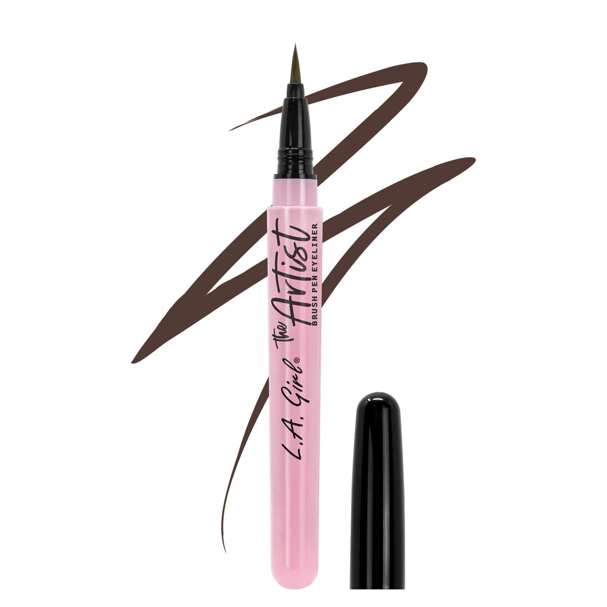 L.A. Girl Artist Brush Pen Eyeliner, Inky Chocolate Brown GLE739