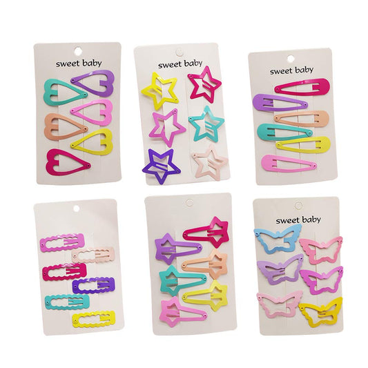 FRCOLOR 36pcs Snap Hair Clips for Girls Colorful Toddler Barrettes Cute Start Butterfly Metal Pins Candy Color Hair Accessories for Women Beauty & Personal Care FRCOLOR