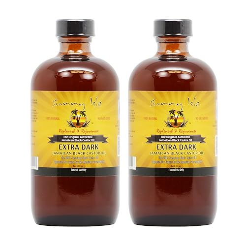 Sunny Isle Jamaican Black Castor Oil Extra Dark"Pack of 2" /w Applicator, 8 Fl Oz (Pack of 2) Beauty & Personal Care Sunny Isle
