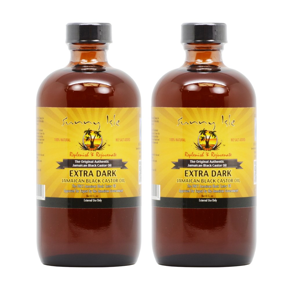 Sunny Isle Jamaican Black Castor Oil Extra Dark"Pack of 2" /w Applicator, 8 Fl Oz (Pack of 2) Beauty & Personal Care Sunny Isle
