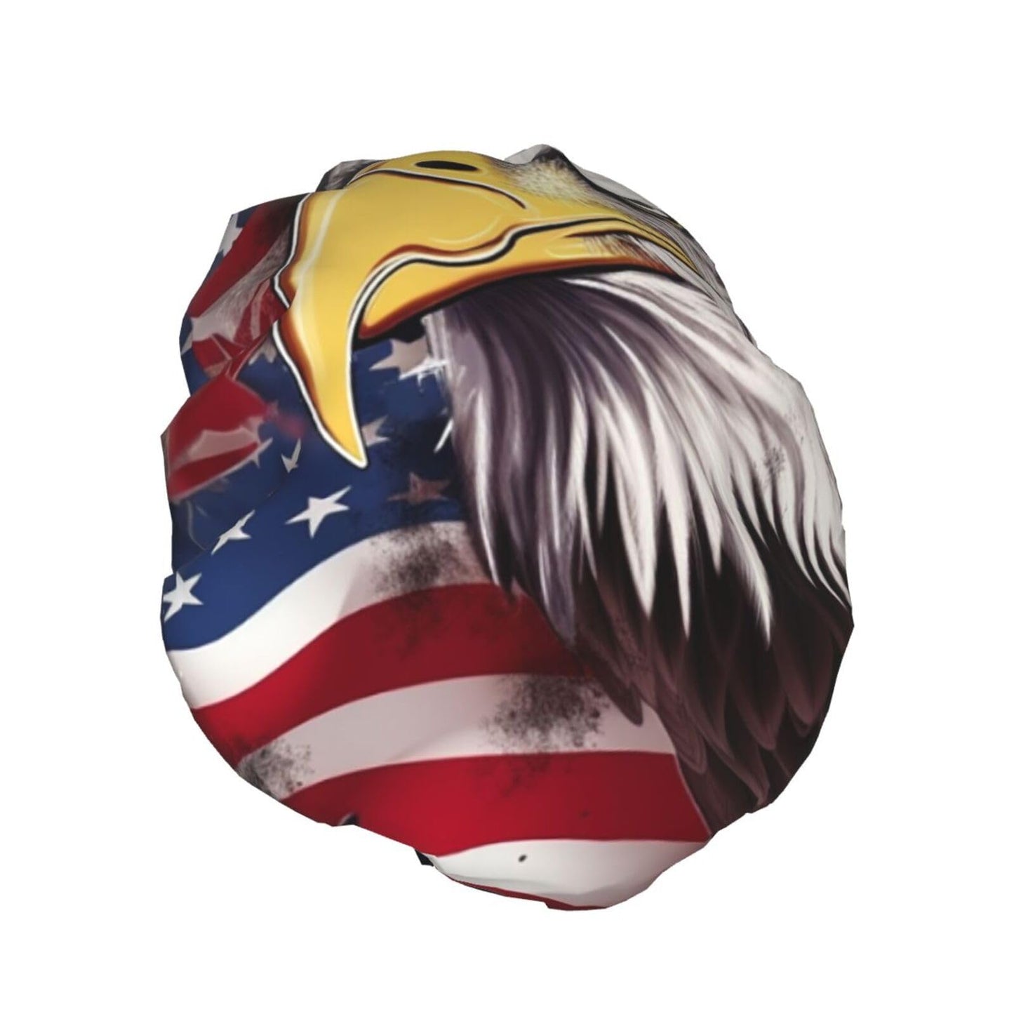 America Us Flag Bald Eagle Shower Cap For Women Reusable Double Layers Bathing Bath Cap Hair Caps Waterproof Elastic Band Ladies Spa Salon Shower Hat Beauty and Personal Care GDSHJKLW