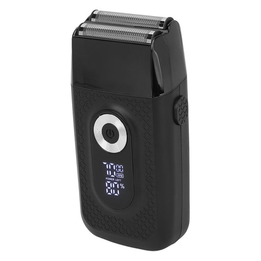 Electric for Men 3 Speeds Adjustable Beard Trimmer Rechargeable Foil and Bald Shavers with LED Digital Display (Black) Beauty and Personal Care FILFEEL