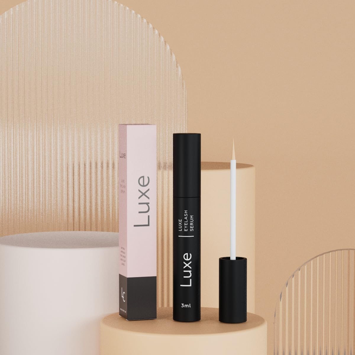 Luxe Cosmetics Eyelash Serum (3mL) Eyelash Growth Serum for Thicker, Longer & Fuller Lashes - Premium Lash Growth, Volume Lashes - Visible Results Beauty & Personal Care LUXÉ