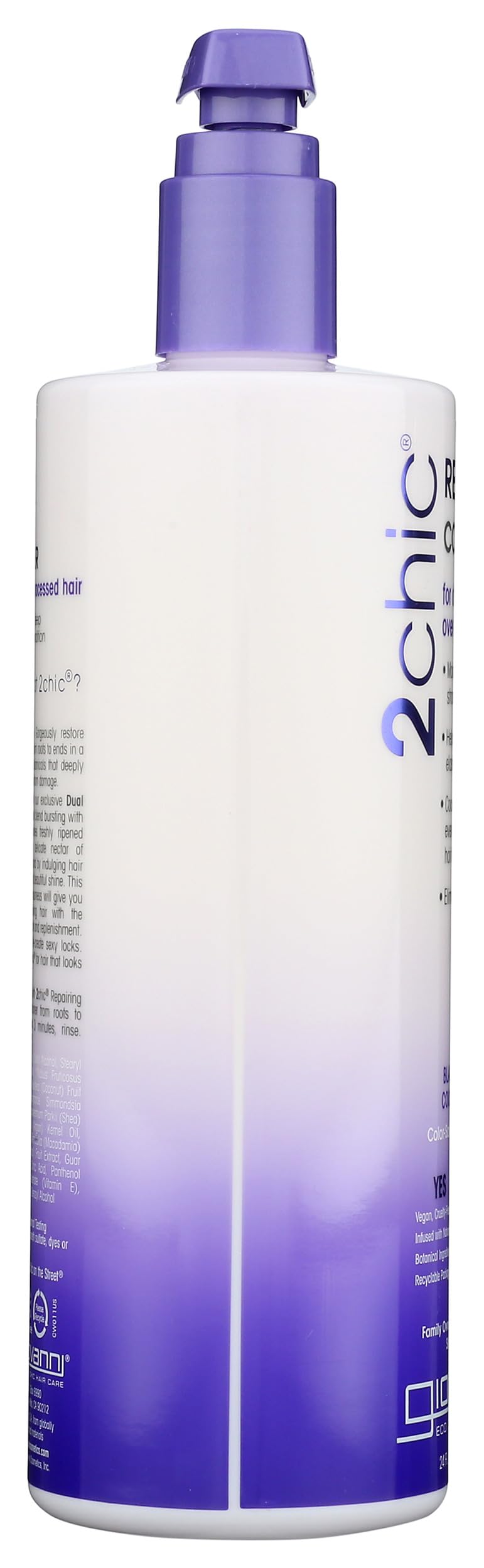 GIOVANNI 2chic Repairing Conditioner for Hair- For Men & Women, 24 oz
