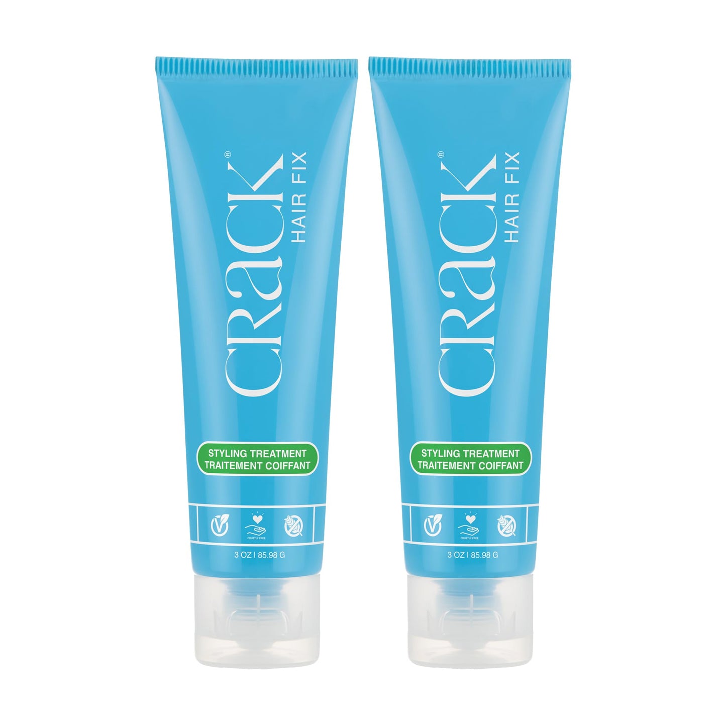 Crack HAIR FIX Styling Treatment - Multi-Tasking, Anti-Frizz, Leave-In Styling Cream with Protection from Humidity, Chlorine, Heat Treatments & Sun (3 Beauty & Personal Care Crack