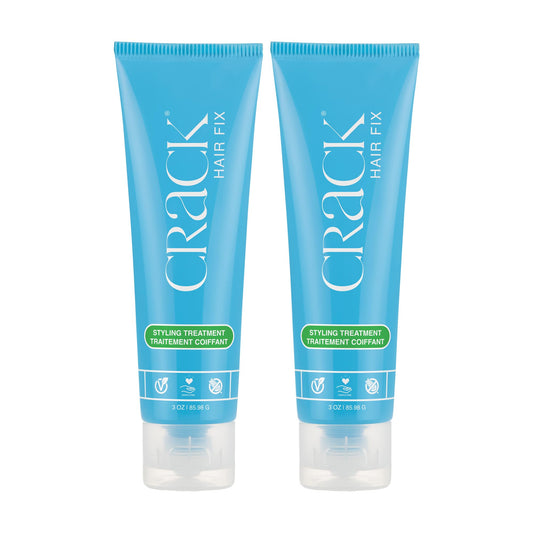 Crack HAIR FIX Styling Treatment - Multi-Tasking, Anti-Frizz, Leave-In Styling Cream with Protection from Humidity, Chlorine, Heat Treatments & Sun (3 Beauty & Personal Care Crack