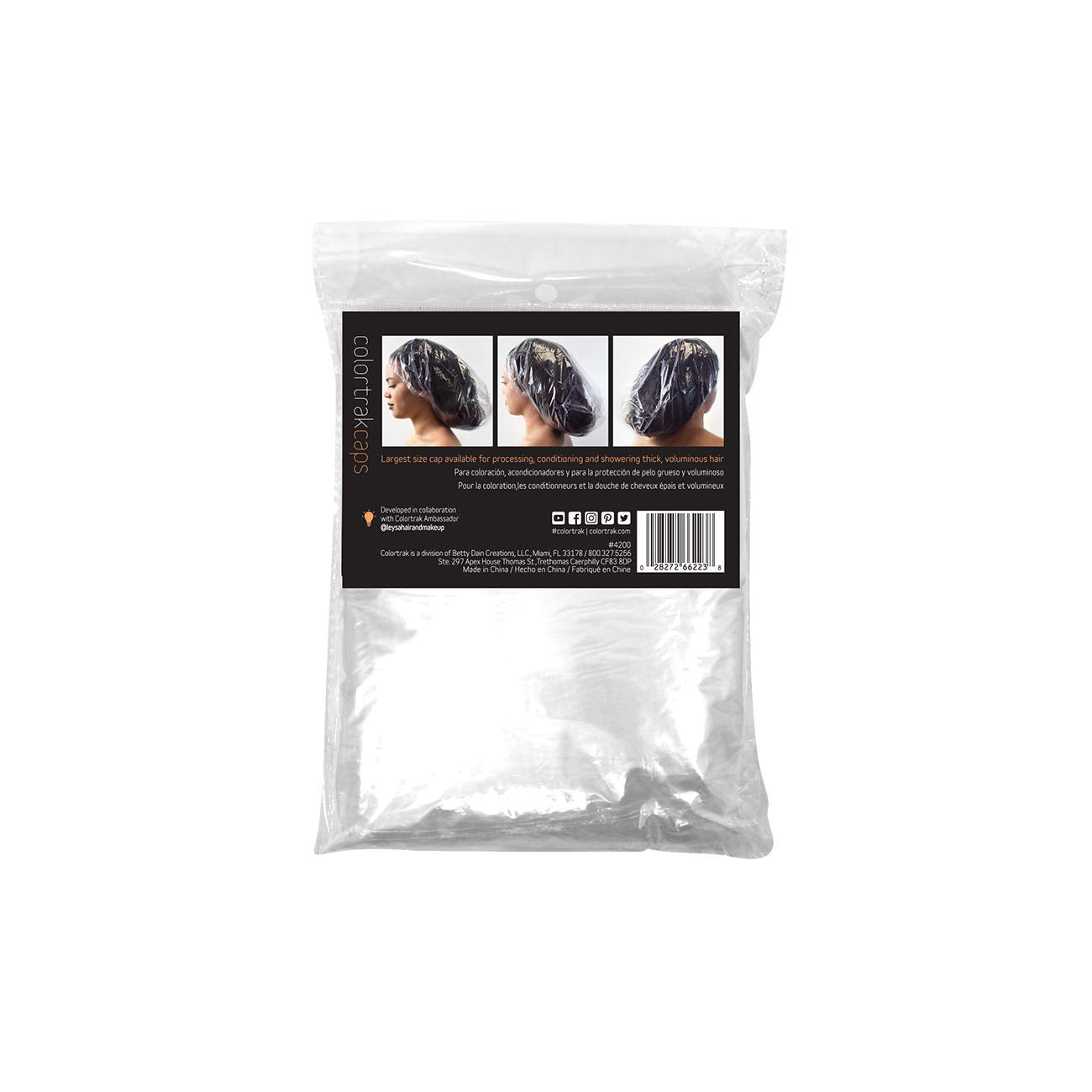 Colortrak Disposable Shower Conditioning Processing Caps, Protects Long and Voluminous Hair Styles, Curls and Natural Hair, Helps Preserve Blowouts Beauty and Personal Care Colortrak
