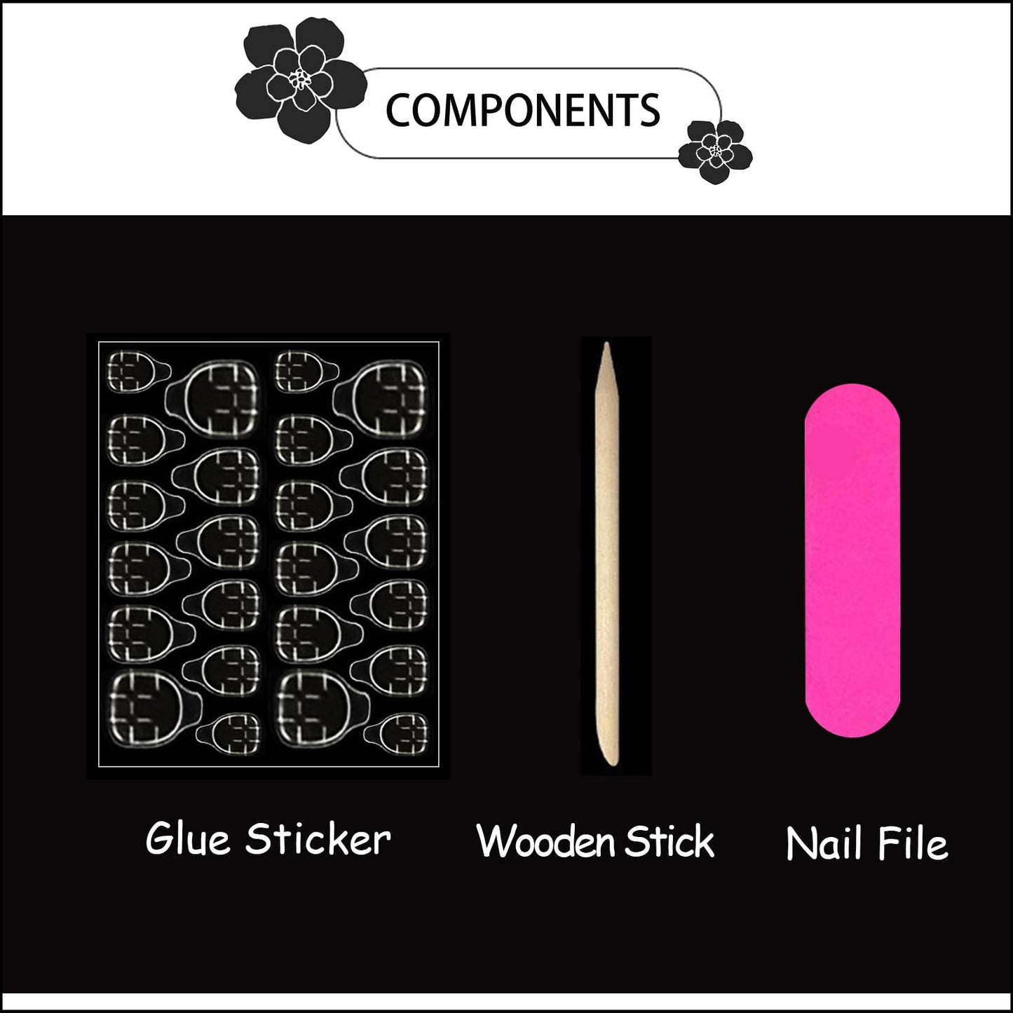 FJSMTOPl Flower Press on Nails Pink Fake Nails Mudium Almond False Nails Press ons with 3D Floral Design Stick on Nails Spring Handmade Acrylic Glue Beauty and Personal Care FJSMTOPl
