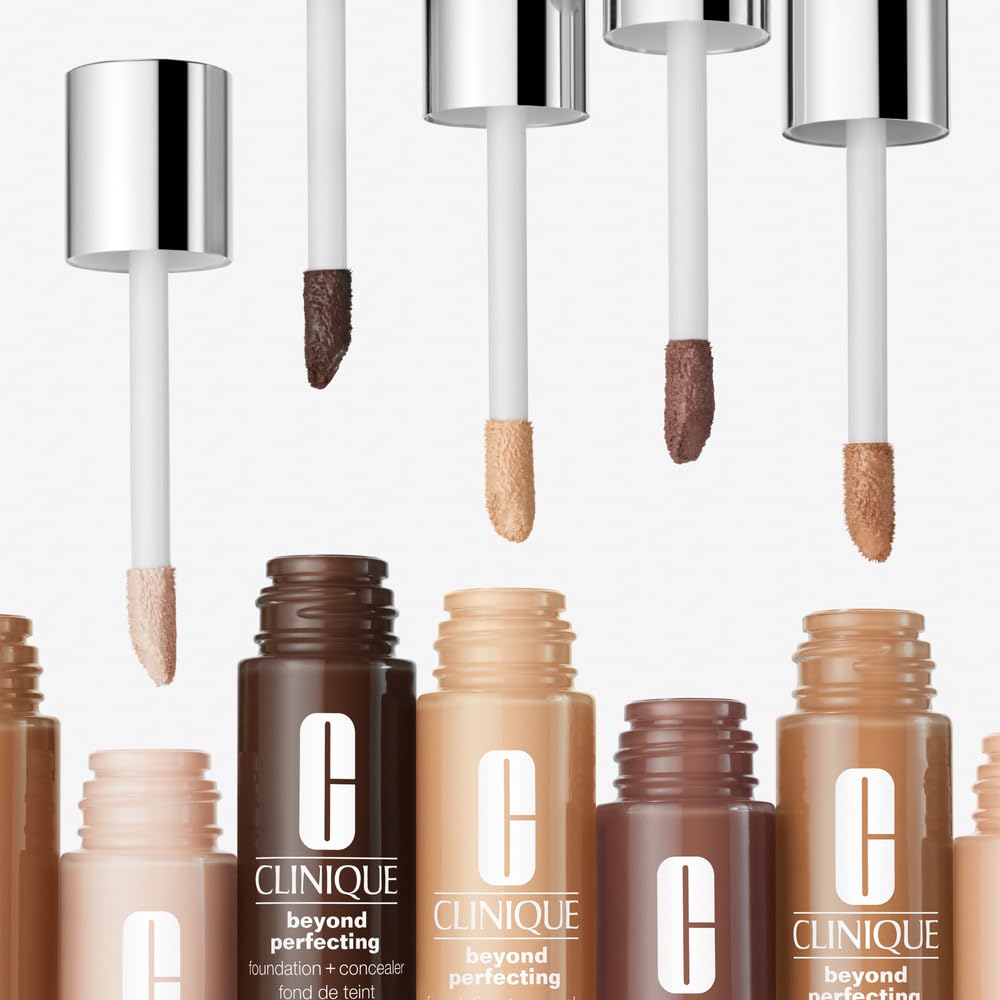 Clinique Beyond Perfecting Lightweight Liquid Foundation + Concealer For Dry Combination to Oily Skin Types | Full Coverage + Natural Matte Finish Beauty & Personal Care Clinique