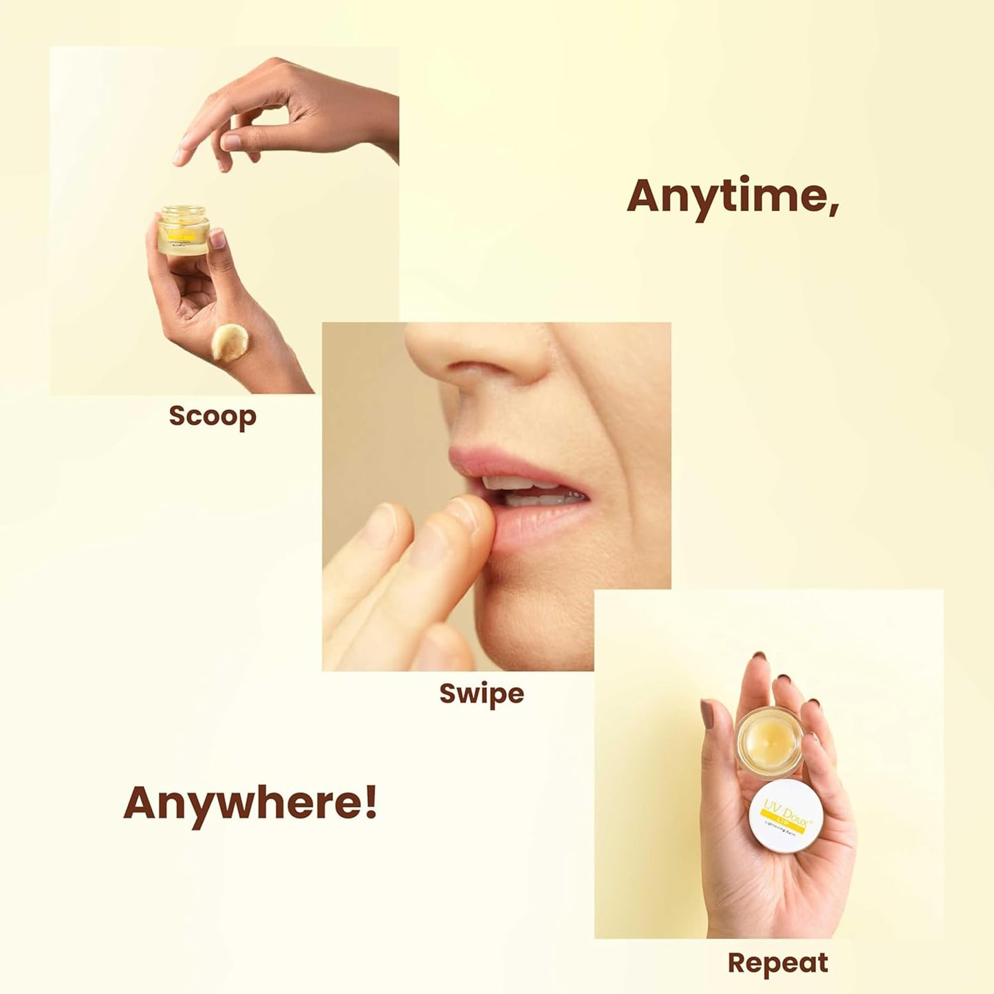 Brinton UV Doux Lip Balm SPF40 - Hydrates and Protects Lips with Almond Oil, Olive Oil and Vitamin E Beauty and Personal Care Brinton