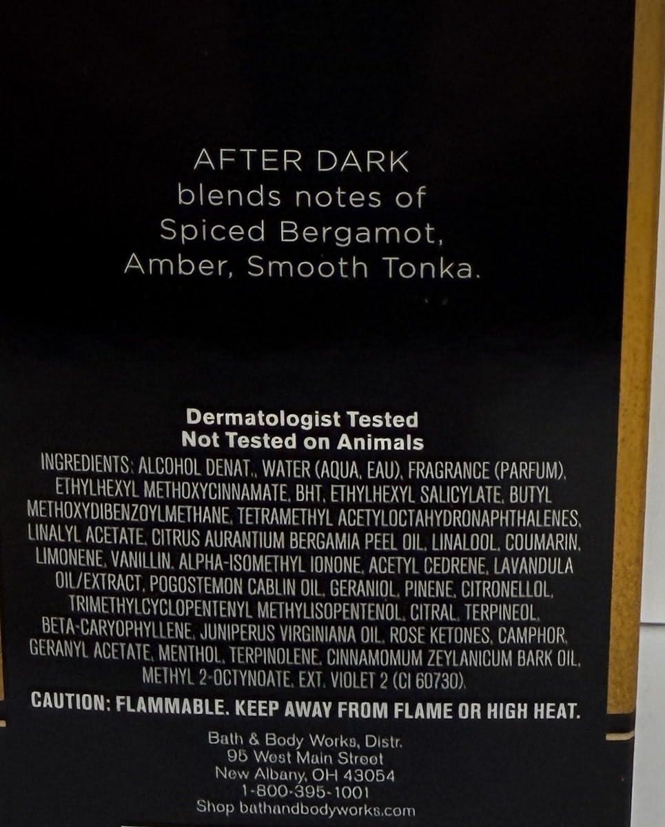 Bath & Body Works After Dark Full Size Cologne 3.4 Ounces Beauty & Personal Care Bath & Body Works