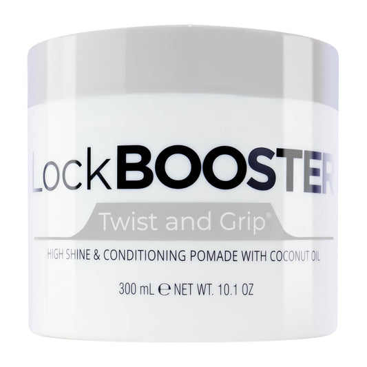 Style Factor Lock BOOSTER Twist & Grip Braid Gel (10.1 Oz.) with Coconut Oil - Strong Hold, Flake-Free, Frizz-Free Hair Braiding Gel for Defined Beauty & Personal Care Style Factor