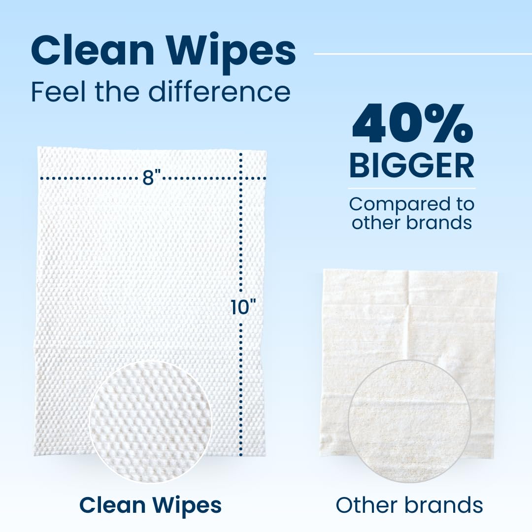 Clean Skin Club Clean Wipes, XL Makeup Remover Face Wipes, Textured Cleansing Facial Wipes for Sensitive Skin, Hypoallergenic, Fragrance-Free, Vegan Beauty & Personal Care CLEAN SKIN CLUB